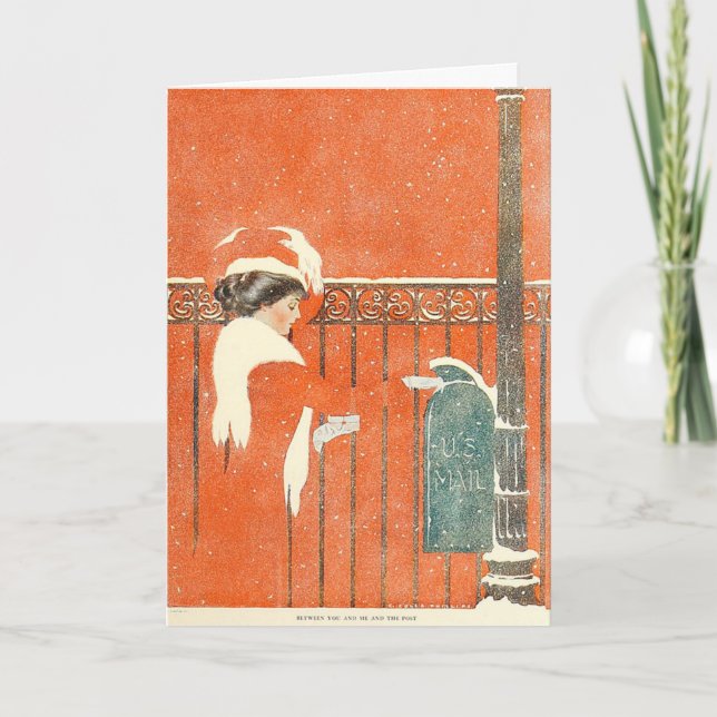 Festividades Cartão de Férias da ilustração Phillips de Natal d (Frente)