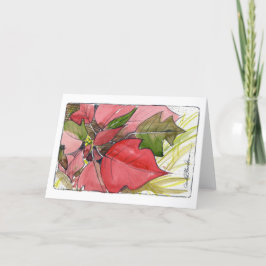 Festividades Cartão de Férias da Poinsettia