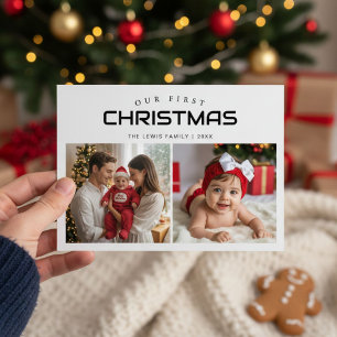 Festividades Cartão de Férias da Primeira Família do Natal Dive
