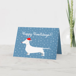 Festividades Cartão de Férias Dachshund Personalizável