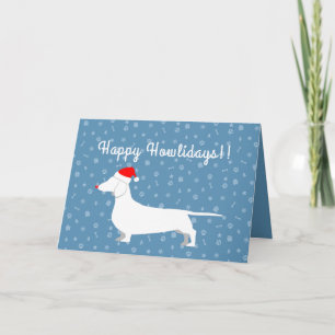 Festividades Cartão de Férias Dachshund Personalizável