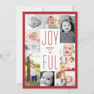 Festividades Cartão de Férias de 10 Fotografias Collage Joyful