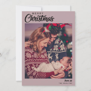 Festividades Cartão de Férias de 2 Fotos da Família Natal Minim