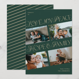 Festividades Cartão de férias de 4 fotos minimalista Chrismtas