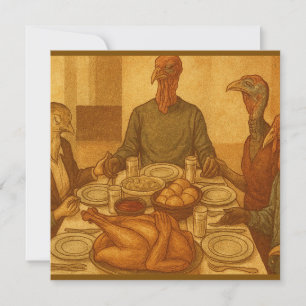 Festividades Cartão de Férias de Ação de Graças de Banquete Fam