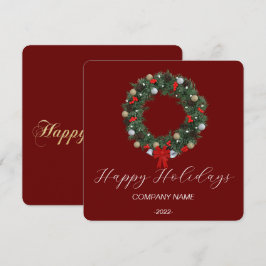 Festividades Cartão de Férias de Aquarela Elegante