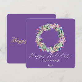 Festividades Cartão de Férias de Aquarela Elegante