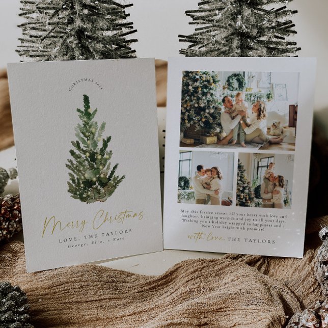 Festividades Cartão de Férias de Árvore de Natal Moderno (Criador carregado)