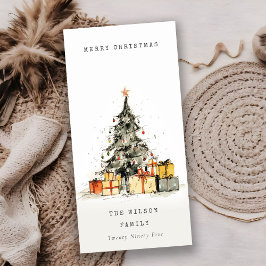 Festividades Cartão de Férias de Árvore de Natal Moderno, Desco