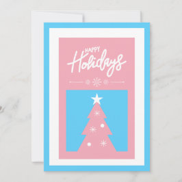 Festividades Cartão de Férias de Árvore de Natal Trans-Inclusiv