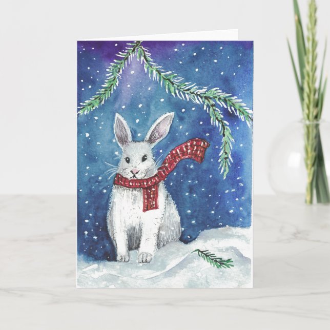 Festividades Cartão de férias de Bunny (Frente)