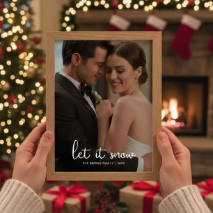 Festividades Cartão de Férias de Casal Aconchegante Let It Snow
