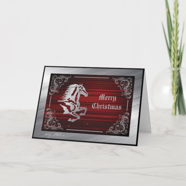 Festividades Cartão de Férias de Cavalo (Frente)