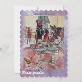 Festividades cartão de férias de cavalo feito em casa