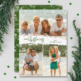 Festividades Cartão de Férias de Colagem de Fotos Feliz Natal 3