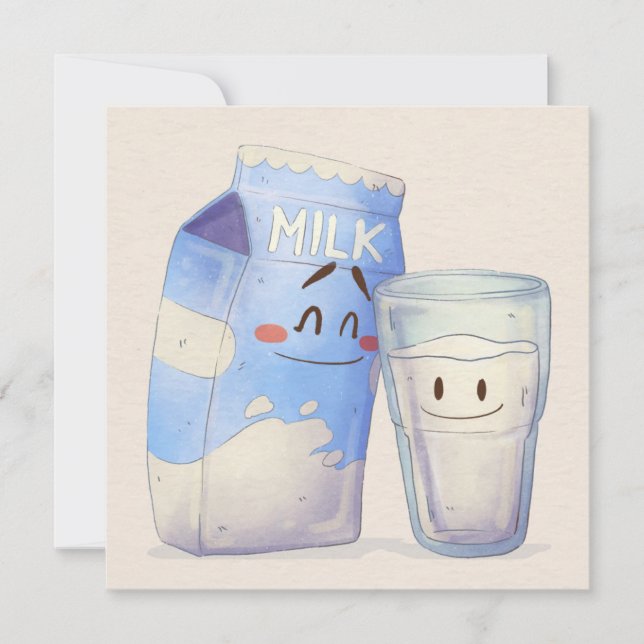 Festividades Cartão de Férias de Comida Kawaii (Frente)