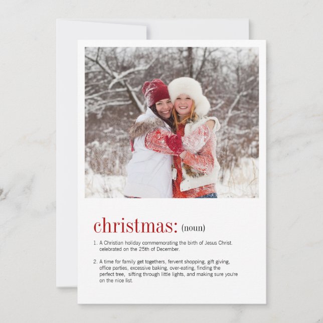 Festividades Cartão de Férias de Definição de Natal (Frente)