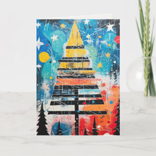Festividades Cartão de Férias de Design Abstrato