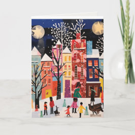 Festividades Cartão de Férias de Design Abstrato