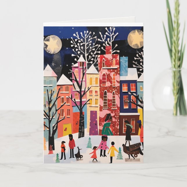 Festividades Cartão de Férias de Design Abstrato (Frente)