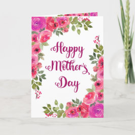 Festividades Cartão de Férias de Dia de as mães Feliz, rosas ro