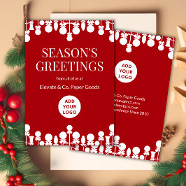 Festividades Cartão de férias de empresa minimalista | Logotipo