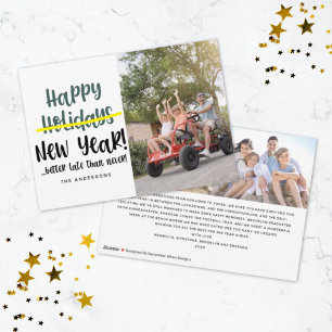 Festividades Cartão de Férias de Feliz ano novo Engraçado
