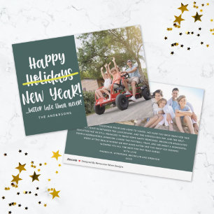 Festividades Cartão de Férias de Feliz ano novo Engraçado
