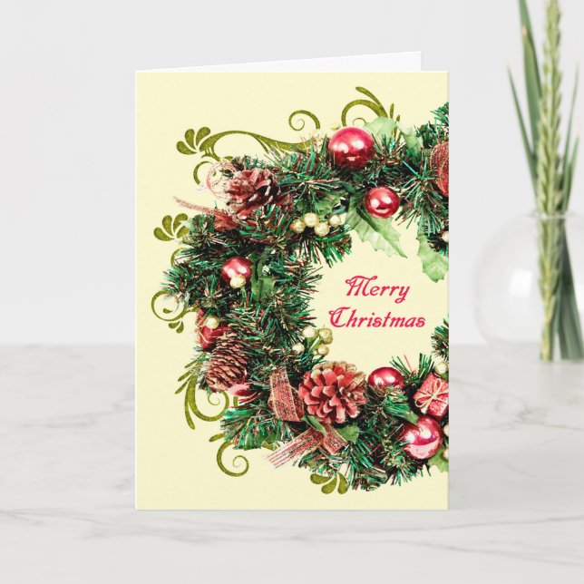 Festividades Cartão de Férias de Férias de Natal (Frente)