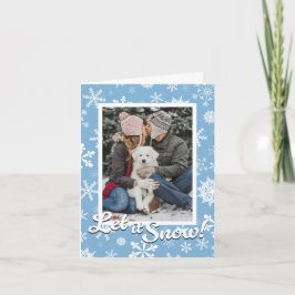 Festividades Cartão de Férias de Floco de Neve Deixe Nevar com 