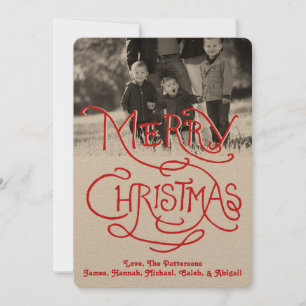 Festividades Cartão de Férias de Foto: Artisan Kraft Felry Na