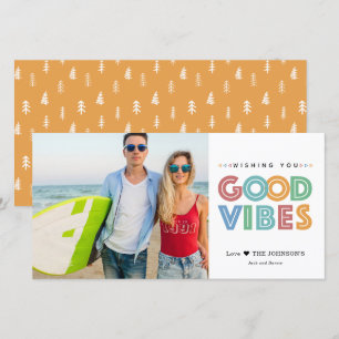 Festividades Cartão de Férias de Foto Colorida Vibrações Boas M