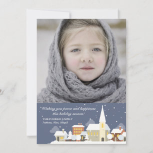 Festividades Cartão de Férias de Foto de Noite de Inverno