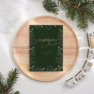 Festividades Cartão de Férias de Fotografia Dourada Wonder Wint