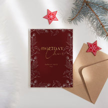 Cartão de Férias de Fotografia Dourada Wonder Wint