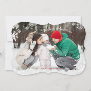 Festividades Cartão de Férias de Fotos de Diversão de Inverno