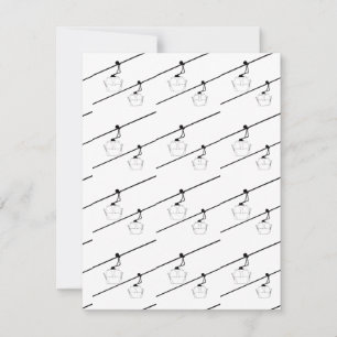 Festividades Cartão de férias de gondolas preto.