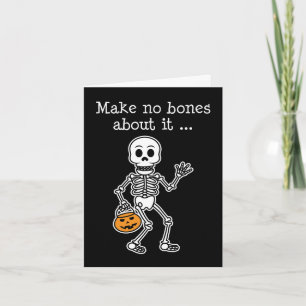Festividades Cartão de Férias de Halloween sem Ossos Skeleton