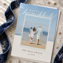 Festividades Cartão de Férias de Hanukkah da Família Moderna