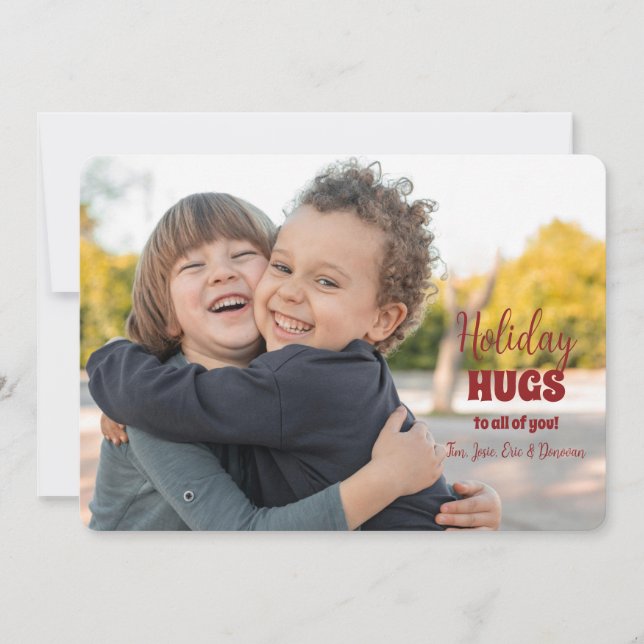 Festividades Cartão de Férias de Hugs Feriados (Frente)
