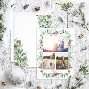 Festividades Cartão de Férias de inverno Fir Cone Greenery 3