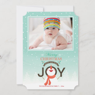 Festividades Cartão de Férias de Joy Snowman