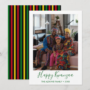 Festividades Cartão de Férias de Kwanzaa com Foto