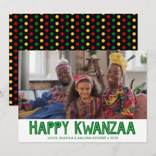 Festividades Cartão de Férias de Kwanzaa com Foto Feliz