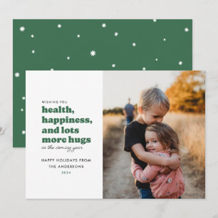 Festividades Cartão de Férias de Muitos Mais Hugs (Verde)