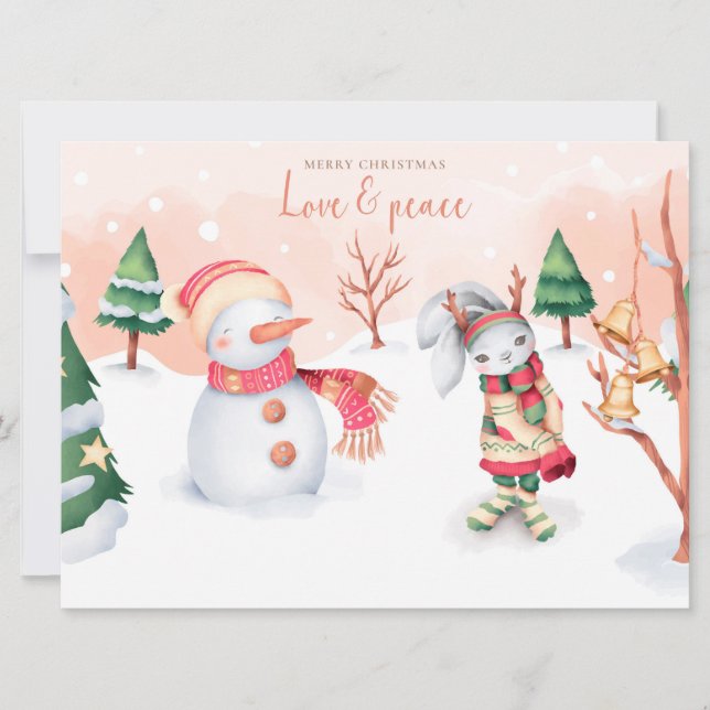 Festividades Cartão de Férias de Natal (Frente)