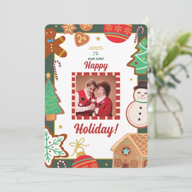 Festividades Cartão de Férias de Natal (Em pé/Frente)