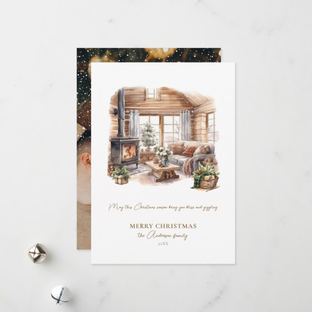 Festividades Cartão de férias de Natal (Frente/Verso In Situ)