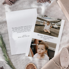 Festividades Cartão de Férias de Natal 2 Minimalista