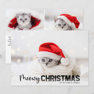 Festividades Cartão de Férias de Natal 3 Foto para Pet Pet Pove